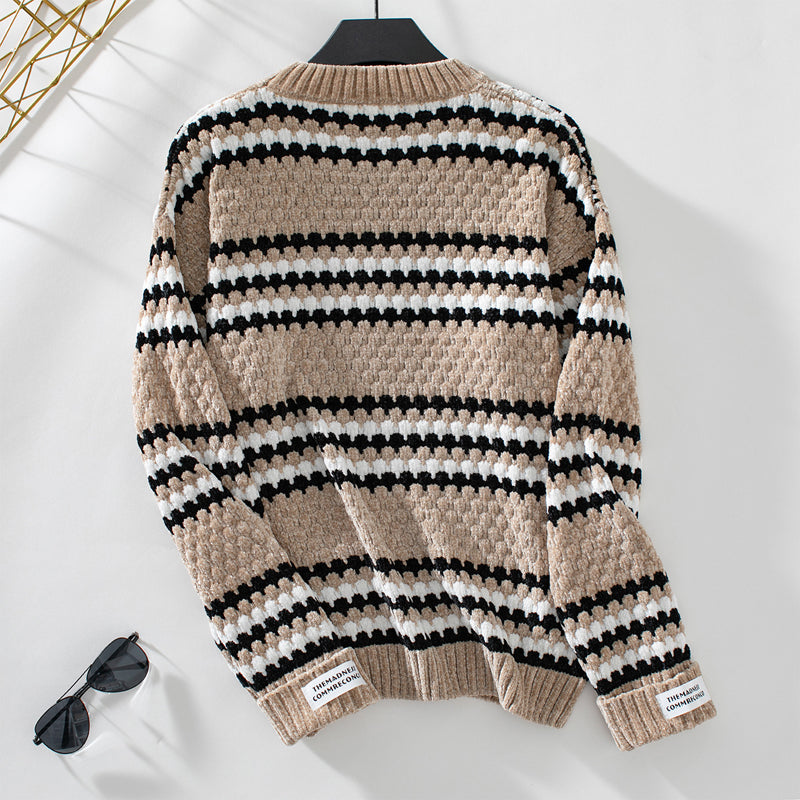 Maglione casual a righe