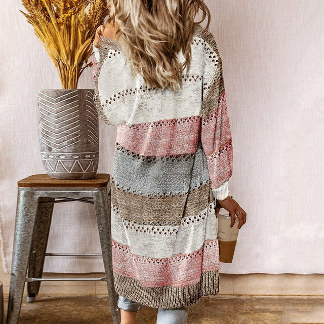 Selena™ | Giacca in maglia patchwork